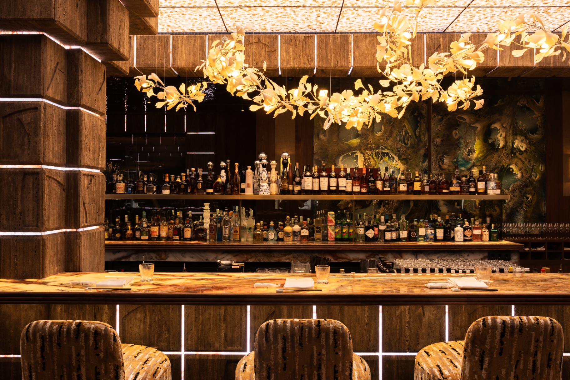 Nobu Budapest marble bar counter